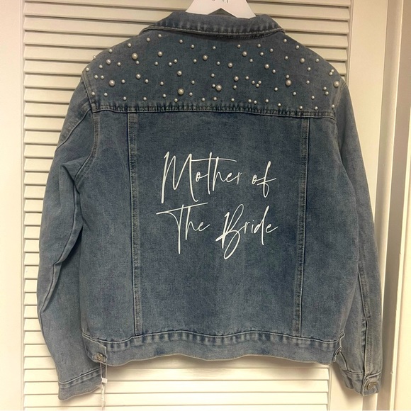 Mother of the Bride Pearl Denim Jacket 4X NWT - Picture 10 of 14